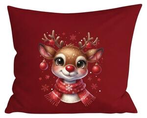 3D mikroszálas párnahuzat MERRY FAWN 45x45 cm, piros