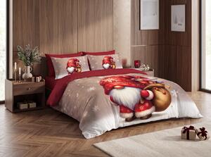 3D Mikroszálas ágyneműhuzat SANTA GNOME piros Ágyneműhuzat mérete: 2 ks 70 x 90 cm | 140 x 200 cm