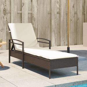 VidaXL Napozóágy - Barna Polyrattan - 200 cm