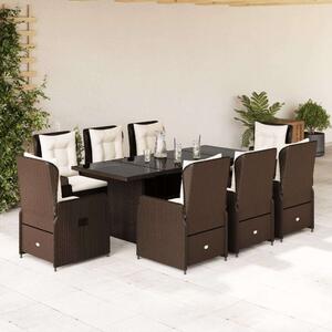 VidaXL Polyrattan Kerti Étkezőgarnitúra - 9 részes