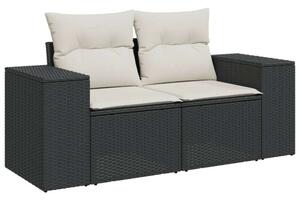 VidaXL Polyrattan Kerti Ülőgarnitúra - 10 részes - Fekete