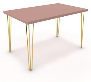 Étkezőasztal - Linga arany lábbal - Antik rózsaszín 120x75