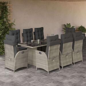 VidaXL Polyrattan Kerti Étkezőgarnitúra - 9 részes