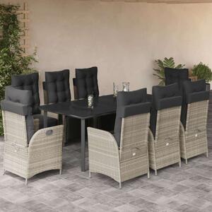 Polyrattan Kerti Étkezőgarnitúra - 9 részes