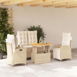 VidaXL Polyrattan Kerti Étkezőgarnitúra - 4 Fős