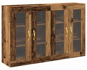 VidaXL Fali Szekrények 2 db Öreg fa 69,5 x 34 x 90 cm Szerelt Fa
