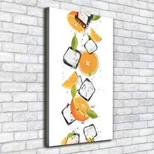 Fali vászonkép Narancs és jég