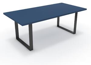Étkezőasztal - Antara fekete lábbal - Tiroli kék 200x100