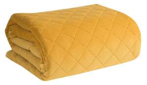 Sárga ágytakaró geometrikus mintával Szélesség: 220 cm | Hossz: 240 cm