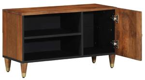 VidaXL TV szekrény polcokkal Barna 80 x 31.5 x 46 cm Tömör mangófa