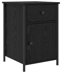 VidaXL Éjjeliszekrény 2 pcs Musta tammi 40 x 42 x 60 cm Faanyag