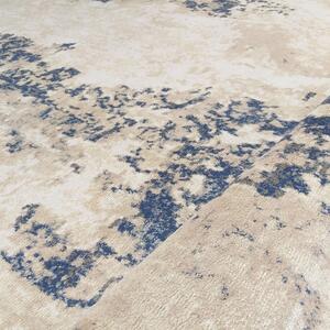 Gyönyörű modern szőnyeg bézs színben, kék részletekkel Szélesség: 200 cm | Hossz: 290 cm