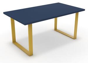 Étkezőasztal - Antara festett arany lábbal - Tiroli kék 160x90