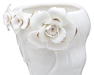 WOMAN II fehér és arany porcelán váza