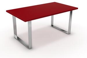 Étkezőasztal - Antara króm lábbal - Chilli piros 160x90