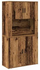 VidaXL Magas Szekrény Régi fa 80 x 33 x 150 cm Faanyag