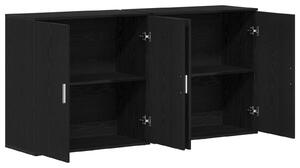 VidaXL Széf 2 db Fekete tölgy 79 x 38 x 80 cm Szerelt Fa
