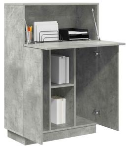 VidaXL Asztal polcokkal Beton Szürke 71.5 x 31.5 x 106.5 cm Faanyag