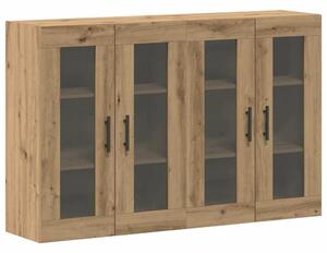VidaXL Fali Szekrények 2 pcs Artisan tölgy és Fekete 69.5 x 34 x 90 cm