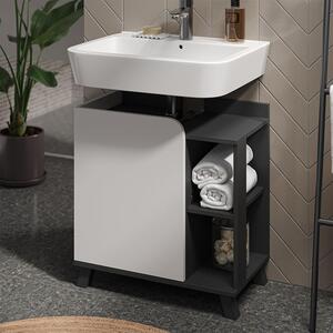 Vicco Karen mosdószekrény, 60 cm, fehér / antracit