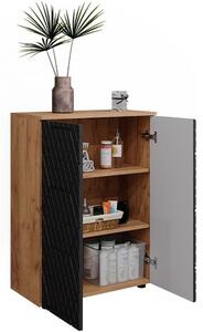Vicco Irma álló fürdőszobai tárolószekrény, arany tölgy/antracit, 60 cm