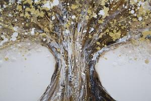 SUPER TREE II arany és barna vászon festmény
