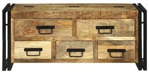 VidaXL Dohányzóasztal Barna 90 x 50 x 38 cm Tömör nyers mangófa