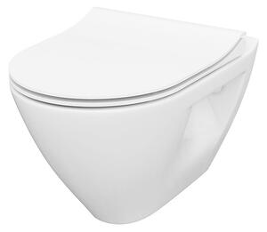 Cersanit Mille, System50 MECH süllyesztett keret + Mille Plus CleanOn fali WC csésze + MOVI II króm gomb, S701-752