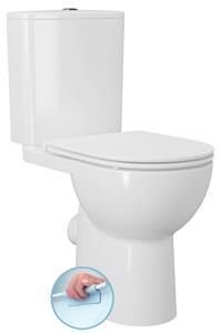 Sapho Sapho, SANIVEX kombi WC, magasított ülőke, perem nélküli, alsó/hátsó lefolyó, fehér, PC108WR