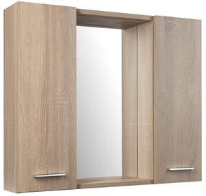 Aqualine Aqualine, ZOJA/KERAMIA FRESH STRIP konyha LED világítással, 70x60x14cm, platina tölgy, 45029S