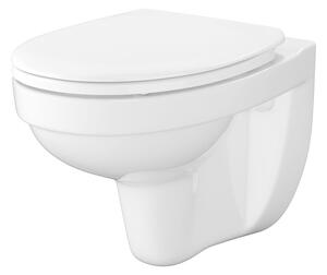 Cersanit Cersania SimpleOn, falra szerelhető wc csésze 52,5x36x37,5 cm + lassan záródó duroplaszt ülőke, vízszintes hulladék, fehér, S701-554