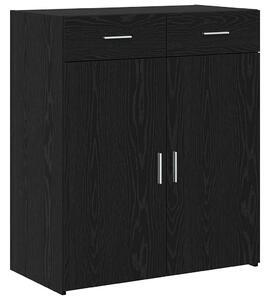 VidaXL Tárolószekrény fiókkal Musta tammi 80 x 42.5 x 93.5 cm Faanyag