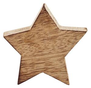 X-MAS csillag, mangó fa, 5,5 cm
