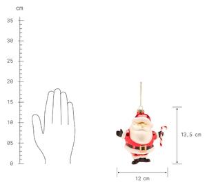 HANG ON üveg karácsonyfadísz Mikulás, 13 cm