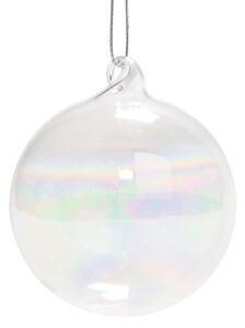 HANG ON üveggömb karácsonyfadísz átlátszó, 8 cm