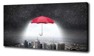 Vászonfotó Umbrella a város felett
