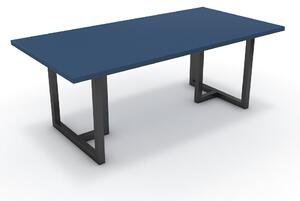 Étkezőasztal - Asara fekete lábbal - Tiroli kék 200x100
