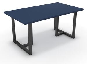 Étkezőasztal - Asara fekete lábbal - Tiroli kék 160x90