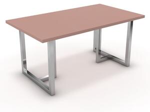 Étkezőasztal - Asara króm lábbal - Antik rózsaszín 160x90