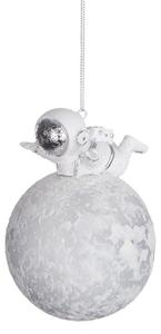 HANG ON üveg karácsonyfadísz, űrhajós a Holdon 12cm