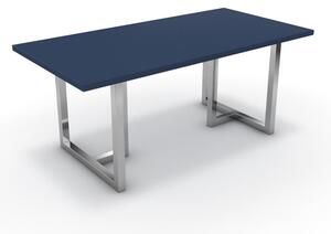 Étkezőasztal - Asara króm lábbal - Tiroli kék 180x90