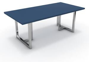 Étkezőasztal - Asara króm lábbal - Tiroli kék 200x100