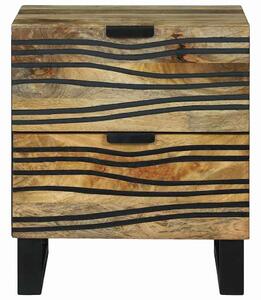 VidaXL Éjjeliszekrény 2 pcs Barna 40 x 33 x 46 cm tömör mangófa