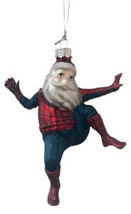 HANG ON üveg karácsonyfadísz, Spider Santa