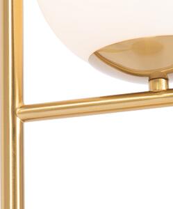Art Deco asztali lámpa arany és opálüveg - Flore