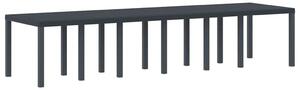 VidaXL Kerti Asztal Antracit 350 x 100 x 73 cm polirattan