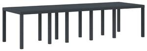 VidaXL Kerti Asztal Antracit 300 x 100 x 73 cm polirattan