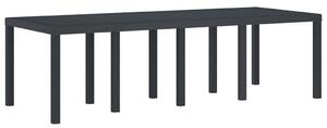 VidaXL Kerti Asztal Antracit 250 x 100 x 73 cm polirattan