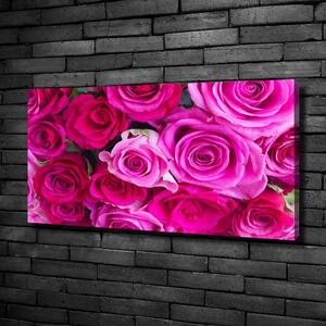 Vászonkép nyomtatás Egy csokor rózsaszín rózsa