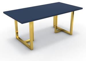 Étkezőasztal - Asara arany lábbal - Tiroli kék 180x90